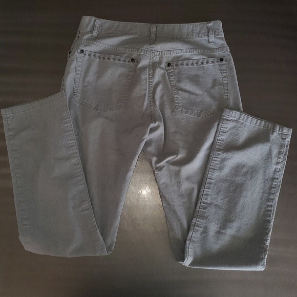 John Varvatos Gray Straight Slim Leg Contrast Stitch Trouser Pants 30 R - Picture 4 of 11